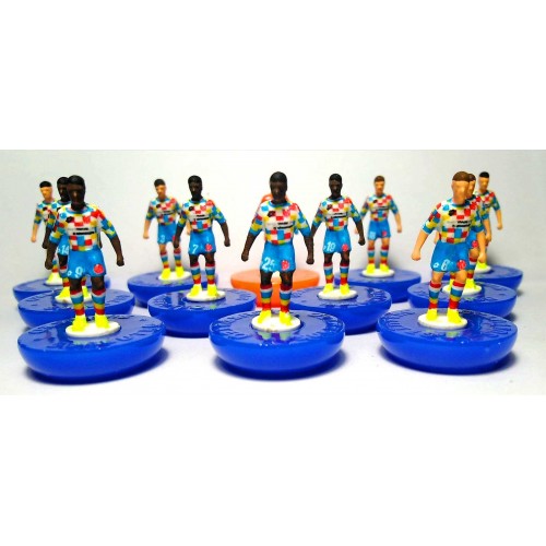 Subbuteo Andrew Table Soccer FSV Mainz 05 Third kit 2018-19 on Hasbro Classic bases